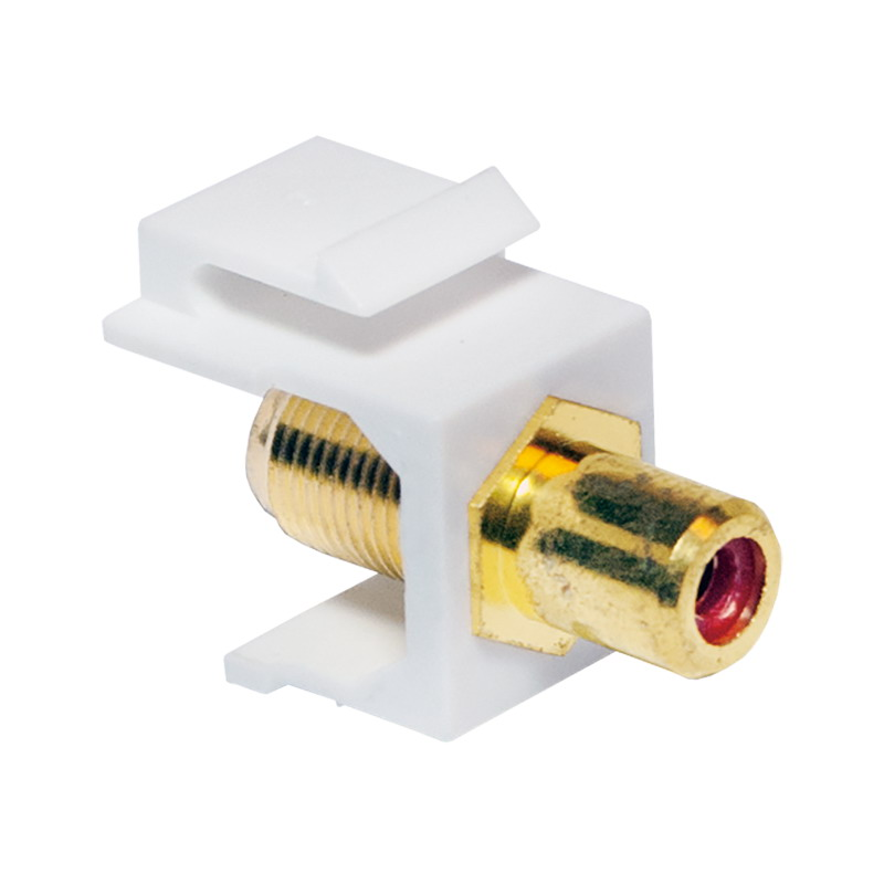 Logilink RCA keystone csatlakozó, RCA/F - RCA/F, fehér (NK0024) (NK0024)