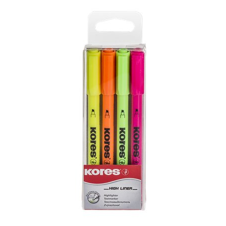 Kores 36240 0,5-3,5 mm Szövegkiemelő készlet 4 db - Vegyes (36240)