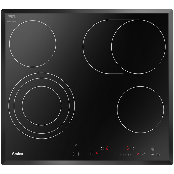Amica PC6411FTS Kerámia főzőlap - Fekete