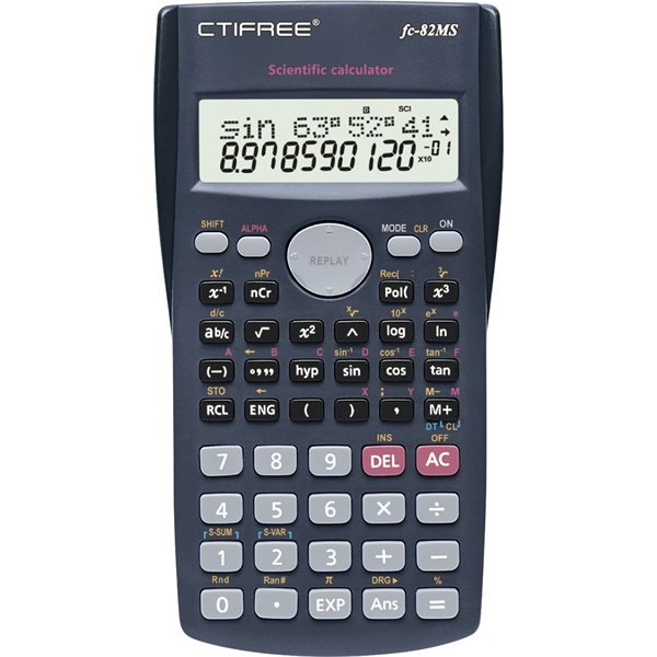 CTIFREE FC-82MS-C tudományos számológép, 80x155mm (FC-82MS-C)