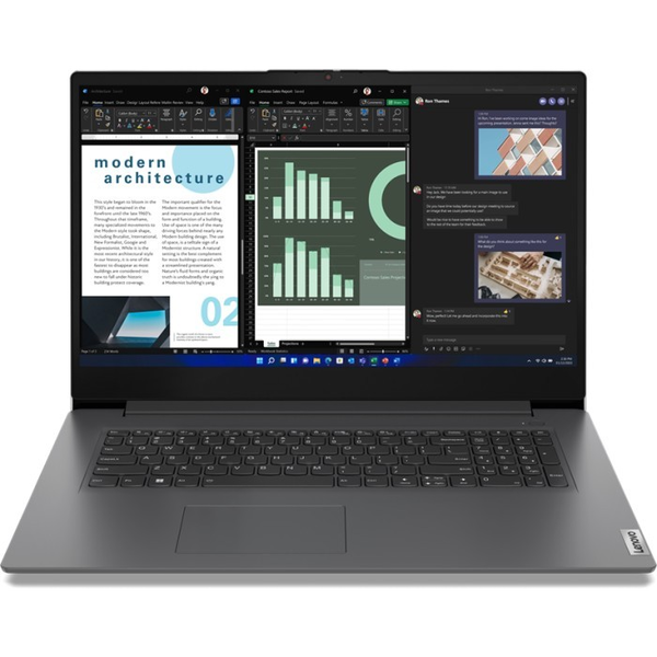 Lenovo V17 G3 IAP Ноутбук 43,9 см (17.3") HD+ Intel® Pentium® 8505 8 GB DDR4-SDRAM 512 GB SSD Wi-Fi 6 (802.11ax) Windows 11 Home Сив