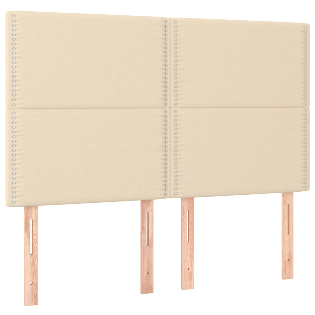 4 db krémszínű szövet fejtámla 72 x 5 x 78/88 cm (3116195)