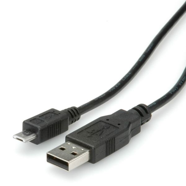 Roline USB 2.0 A-Micro USB B 0.8m кабел (11.02.8754-10)