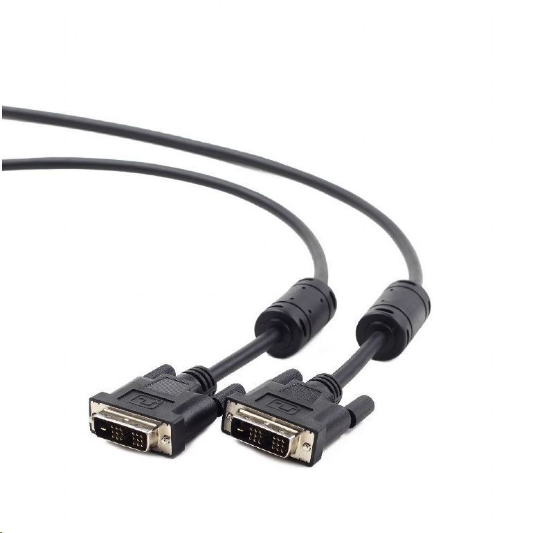 Gembird Cablexpert DVI kábel, single link 1,8 m, fekete (CC-DVI-BK-6) (CC-DVI-BK-6)