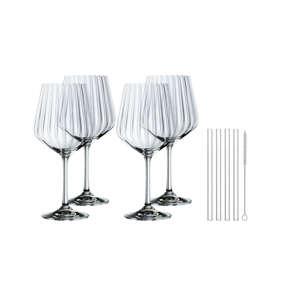 Nachtmann Tastes Good 4 Gin & Tonic pohár szívószálakkal 640ml, 4db (103143) (Nachtmann103143)