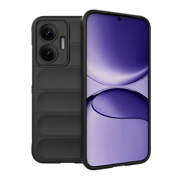 Szilikon telefonvédő (ütésállóság, kameravédő, 3D) FEKETE Xiaomi Poco F7 "Gigapack csomagolás" (GP-172382)