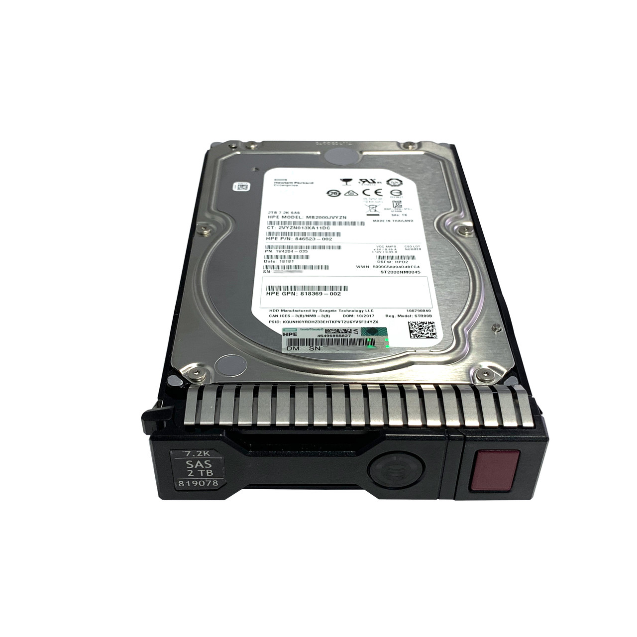 Hewlett Packard Enterprise 2TB 12G SAS 7.2K 3.5in (819078-001)