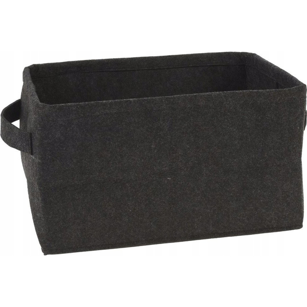 Storage Solutions Koszyk do przechowywania filcowy składany czarny 36x27x20 cm