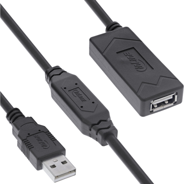 InLine 34617A USB-kabel USB 2.0 12,5 m USB A Sort