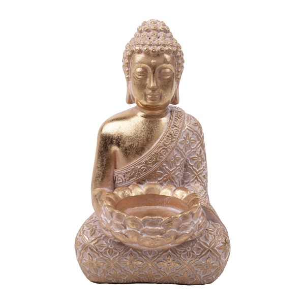 IRIS dekor műgyanta buddha arany 16,5cm (46801)