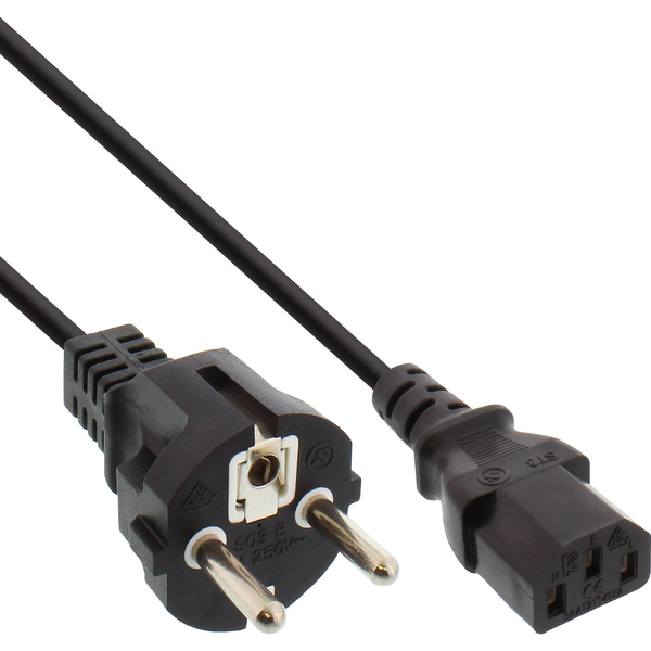 InLine B-16651A cavo di alimentazione Nero 1,5 m Spina di alimentazione di tipo F Accoppiatore C13