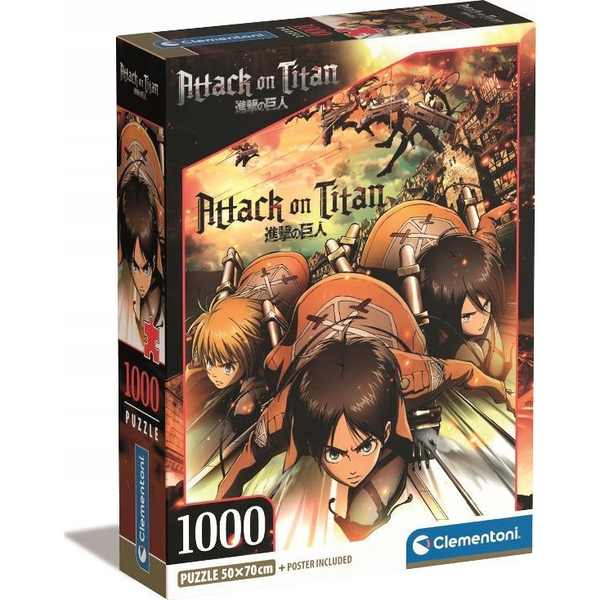Clementoni Attack on Titans Пъзел 1000 броя Анимации