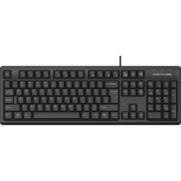 A4TECH Fstyler FK12 multimédiás irodai billentyűzet Cseh fekete