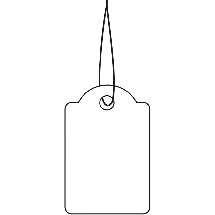 HERMA Hängeetiketten 18x28 mm mit Faden weiß 1000 St. (6933) (6933)