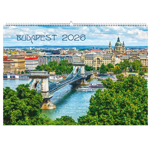 REALSYSTEM Falinaptár képes 460x320mm, Budapest  2026. (6091-BP)