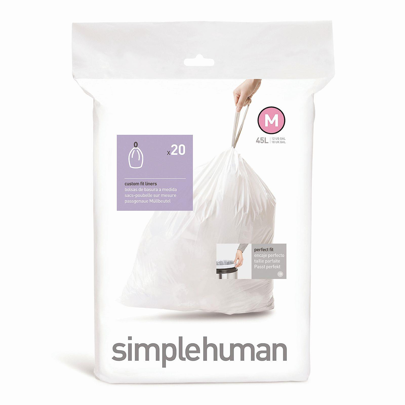 Simplehuman Typ M 45 l típus, összehúzható, 20 db (838810003245)