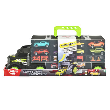 Dickie: Autószállító és autótároló kamion - 4 db autóval (203747007) (203747007)