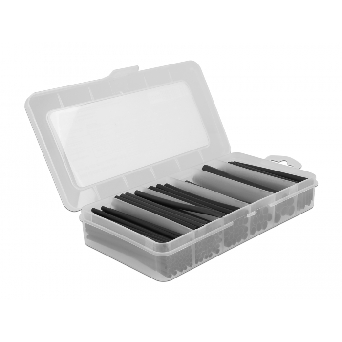 Delock 116 db. fekete, belülről ragadó felületű, hőre zsugorodó cső, zsugorodási arány 3:1 és 4:1, d (20734) (20734)