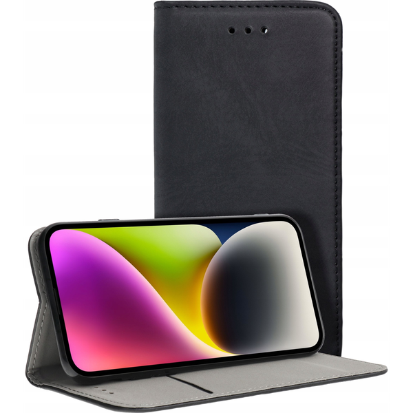  Oldalra Nyíló Tok - Xiaomi Redmi Note 13 Pro 4G / Poco M6 Pro 4G, Magnet Book, Fekete