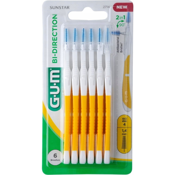 GUM     SCOVOLINI INTERDENTALI   6 PZ. BI-DIRECTION  1,4 MM