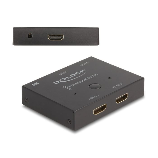 DELOCK HDMI 2 - 1 Switch bidirektional 8K 60 Hz