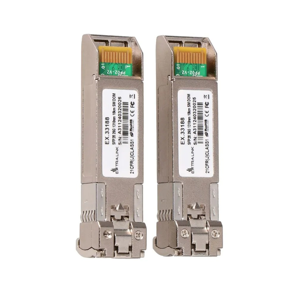 Extralink Sfp28 25g Paquete De 2 | Módulo Sfp28 | 25 Gbps, Lc/upc Dúplex, 1310 Nm, 10 Km, Modo Único, Dom