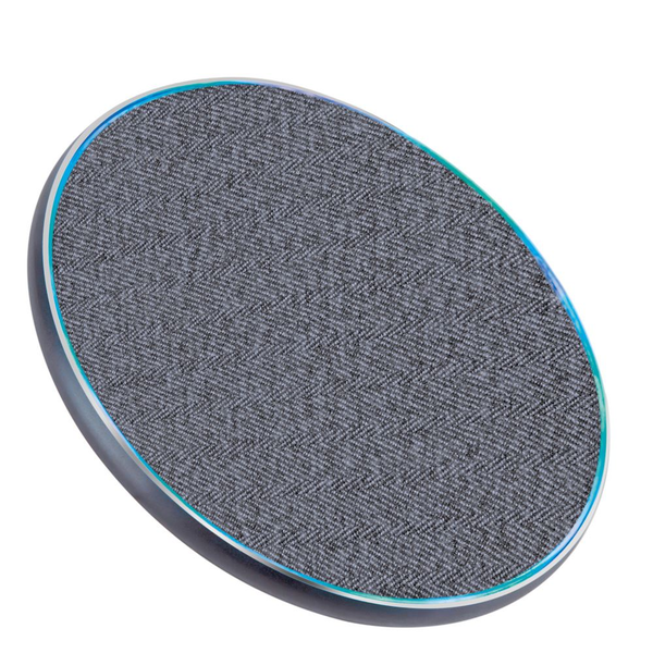 Riva Ladegerät Wireless Pad 10W kabellos schnell grey fabric