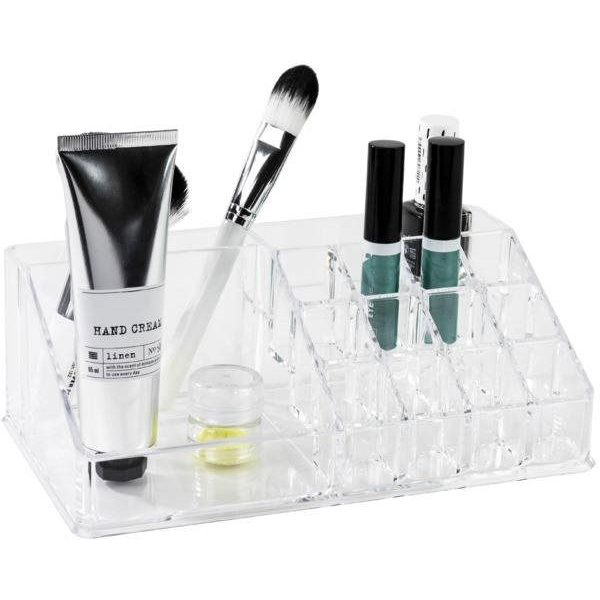 Compactor Kozmetikai rendszerező - 15 rekesz, átlátszó műanyag (RAN5051)