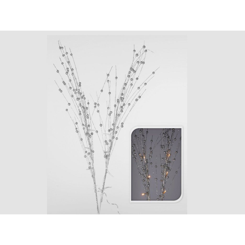 LAALU LED virág karácsonyi, ezüst, 76 cm (LAU-6041)