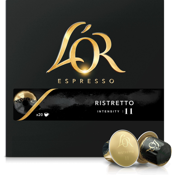 Café ristretto en cápsulas L'Or Espresso compatible con Nespresso 20 unidades de 5,2 g.