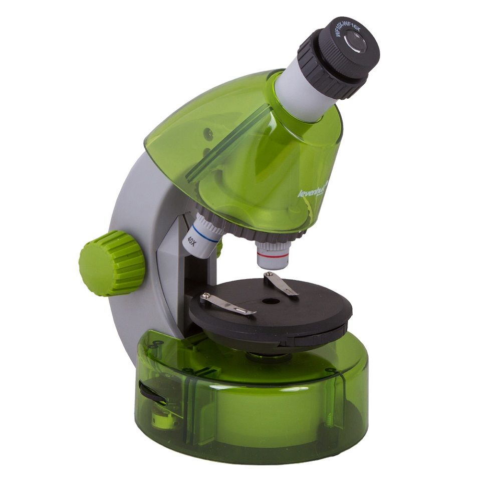 Levenhuk 40-640X kezdő monokuláris mikroszkóp szett Lime (70222) (70222)