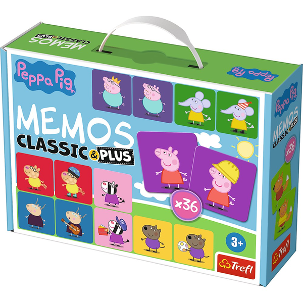 Peppa Pig Memos Classic & Plus Udvidelsespakker til brætspil Hukommelse