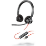 POLY BLACKWIRE 3320, BW3320-M USB-A Слушалки Жичен Лента за глава Офис/Център за обаждания USB Тип-A Черен