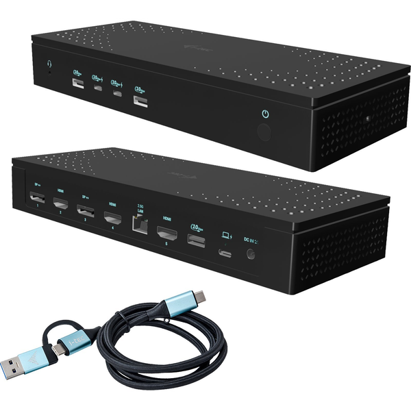 i-tec CA5MONITORDOCKPD dockingstation Ledningsført USB 3.2 Gen 1 (3.1 Gen 1) Type-C Sort