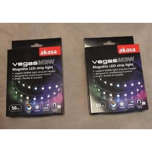 LED Szalag Akasa Vegas MBW 50cm 30 LED RGB Mágneses (Aura/Mystic Light) (CSGH-ACAK121)