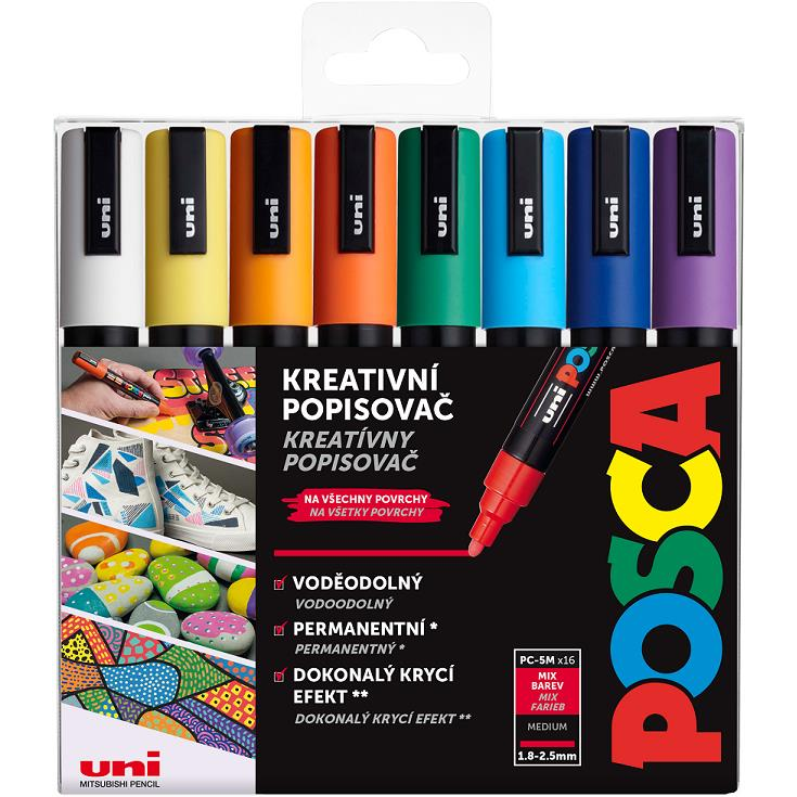 UNI Posca 5M 16 pcs (8594157938238)