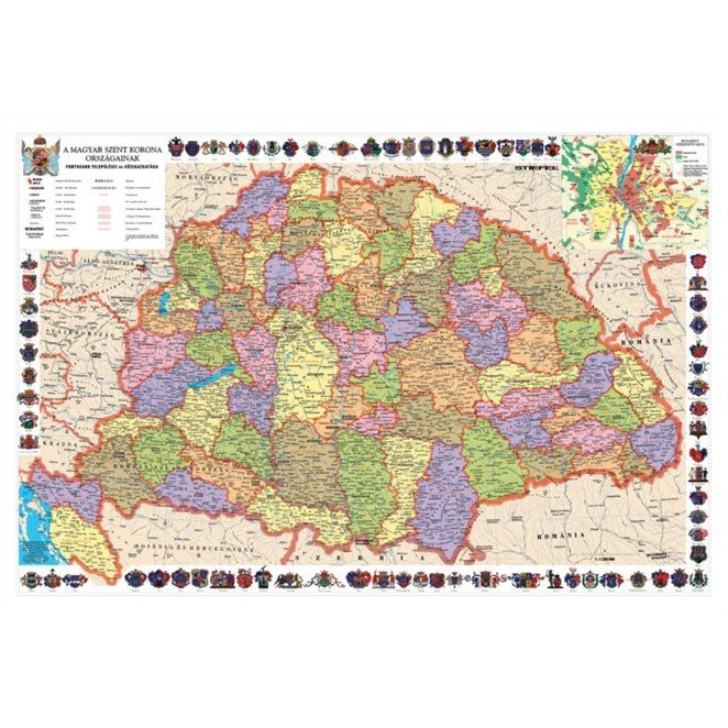 Stiefel DUO3878877K kétoldalas könyökalátét "Magyar Szent Korona országai/Történeti emlékek" (VTK04) (DUO3878877K)