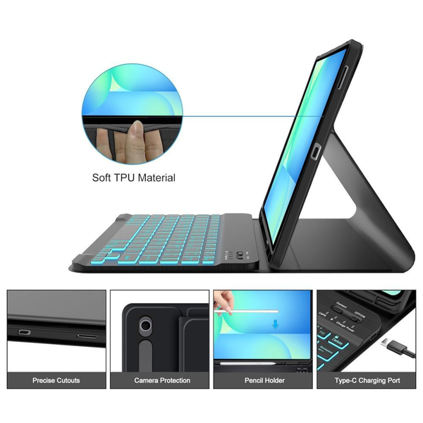 Tech-Protect tablet tok (SC Pen) - Samsung Galaxy Tab S10 FE+ 13,1" X620/X626B, bill. - fekete - ECO
