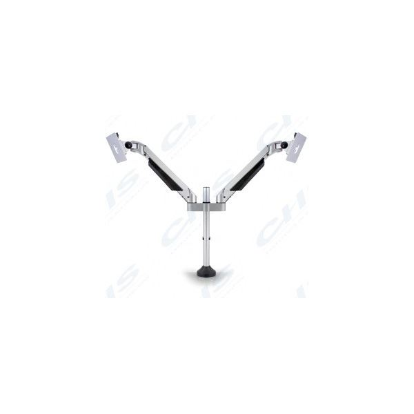 Multibrackets Gaslift asztali rögzítő LCD/PLAZMA/LED dupla karos konzol ezüst (7350022737198) (7350022737198)