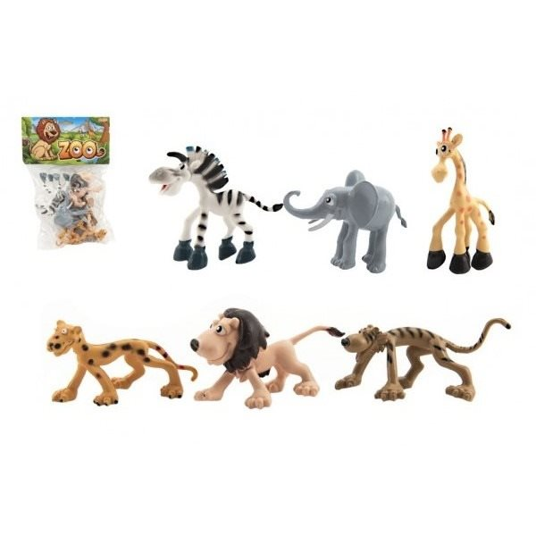 Teddies Vidám állatok Safari ZOO 6db (8592190134501)