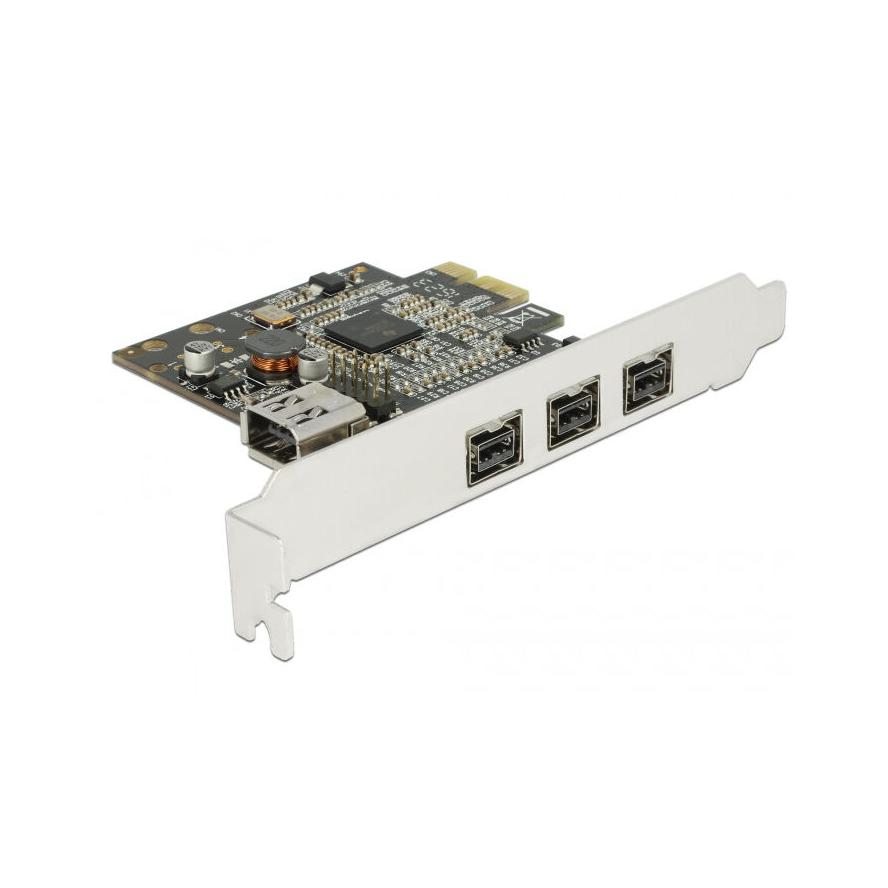 Delock PCI Express Kártya > 3 x külső FireWire B + 1 x belső FireWire A (89864)