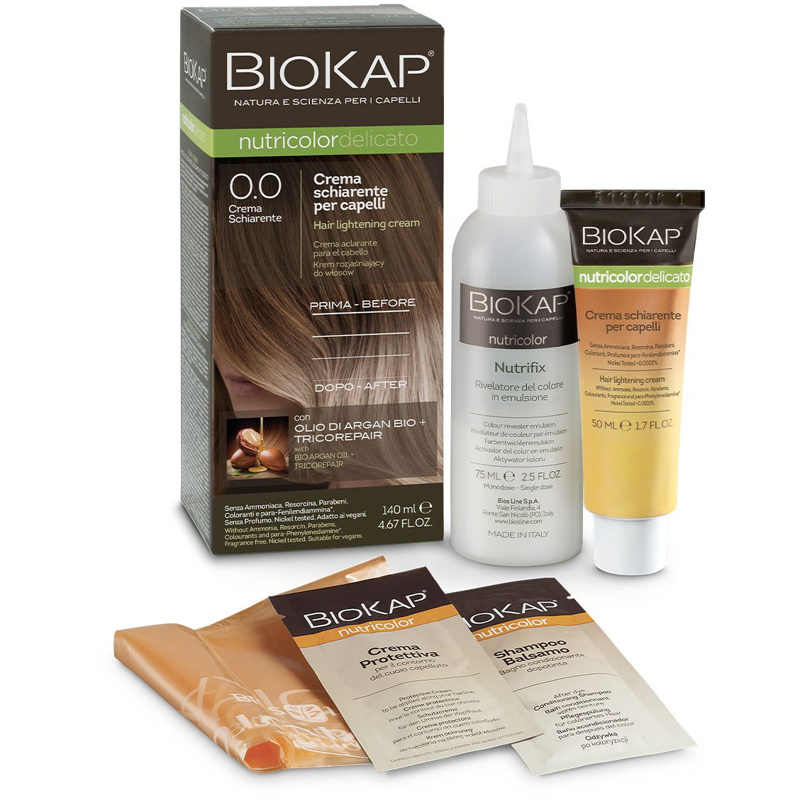 BIOKAP Nutricolor Delicato 0.0 Lightening Cream 140 ml (8030243010551)