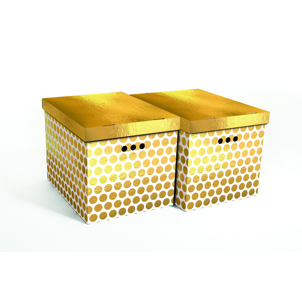 FOLDABLE CARTON BOXSET A4 2PCS DOTS