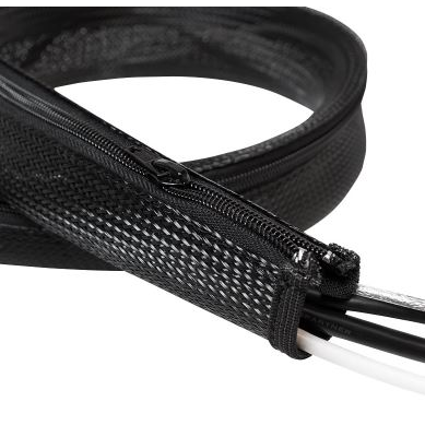 Logilink cipzáras kábelkötegelő 1m fekete (KAB0048) (KAB0048)