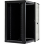 Сървърен шкаф със стъклена врата и подвижна страна, Netrack, 15U/450 mm, 19", Черен