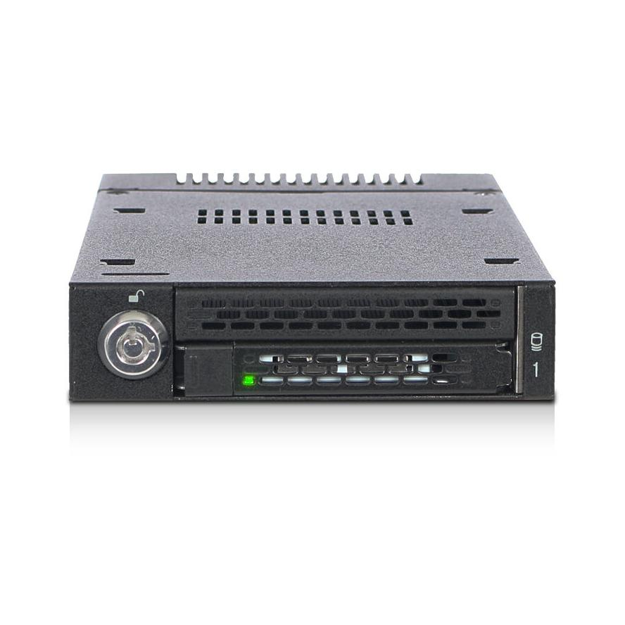 IcyDock 1xM.2 NVMe to 1x3.5" bay mobile rack keylock miniSAS (MB833M2K-B)