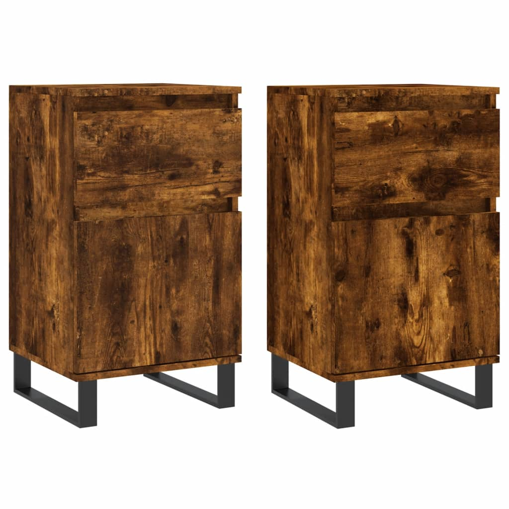 2 db sonoma tölgy színű műfa tálalószekrény 40 x 35 x 70 cm (831175)