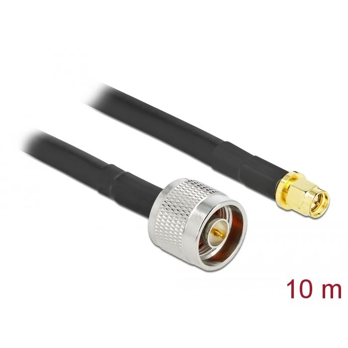 Delock antenna kábel N apa SMA apa LMR/CFD300 10m (90449) (DE90449)