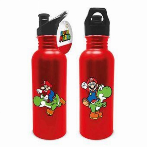 Pyramid, Super Mario, 540 ml, Piros, Rozsdamentes acél, Ivópalack
