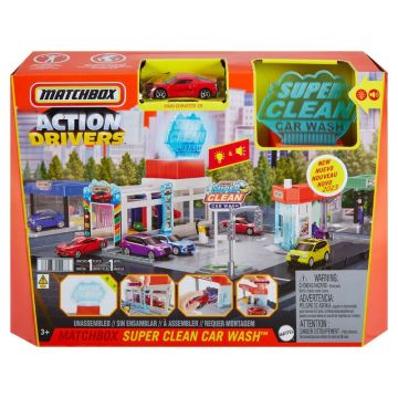 Matchbox Action Drivers Dobrodružný herní set - Automyčka se světly a zvuky